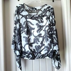 Alfani sheer blouse with attached tank